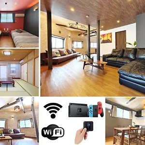 清潔#快適#広々なんば駅徒歩8分#9名宿泊可#wi-fiswitch#大画面tv 大阪市